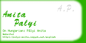 anita palyi business card